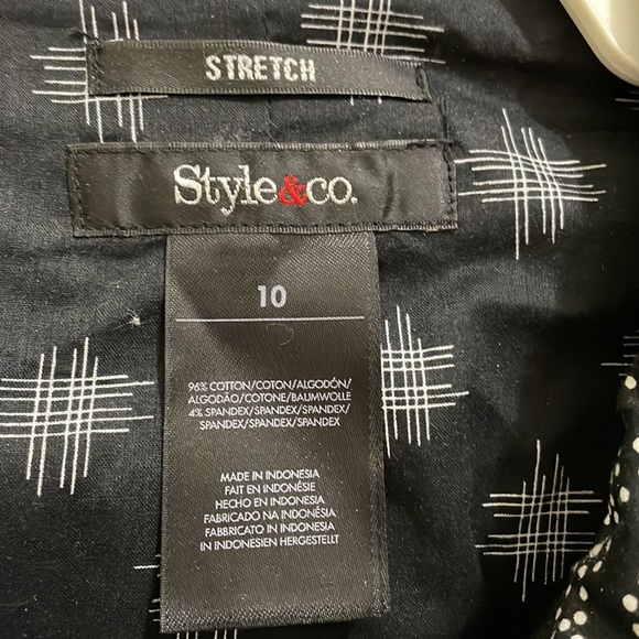 Style & Co. Black White floral print jacket (sz 10) - Picture 2 of 13